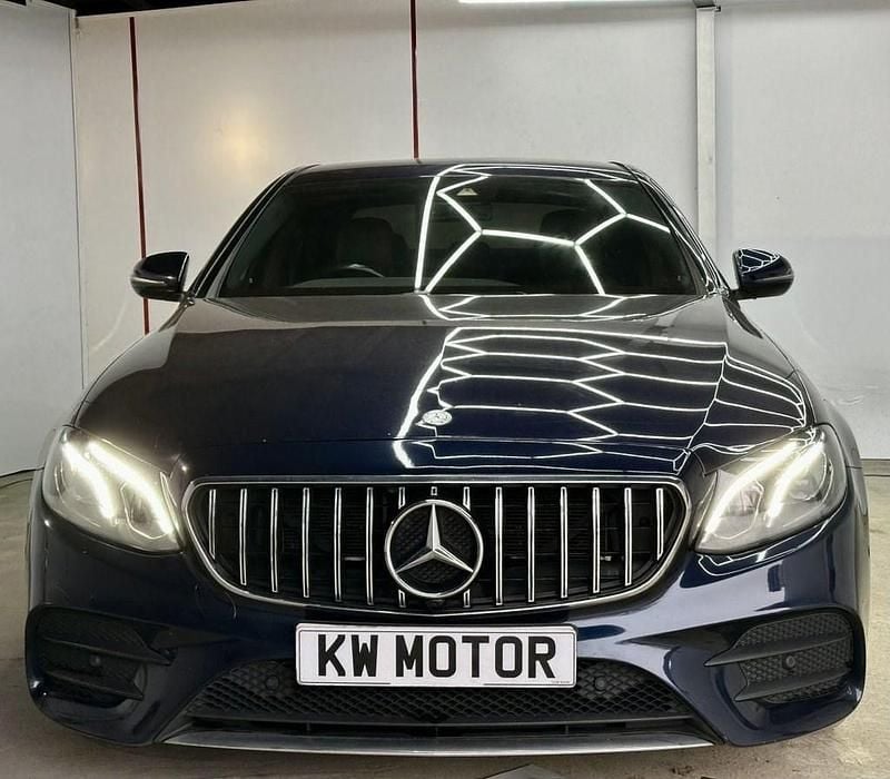 Used Mercedes E350 AMG line 258 HP (189 kW) 2017 Blue Sedan