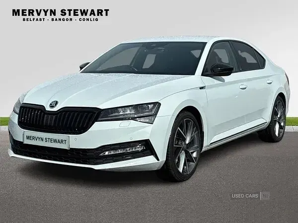 Used Skoda Superb SportlinePlus 150 HP (110 kW) 2024 White Hatchback