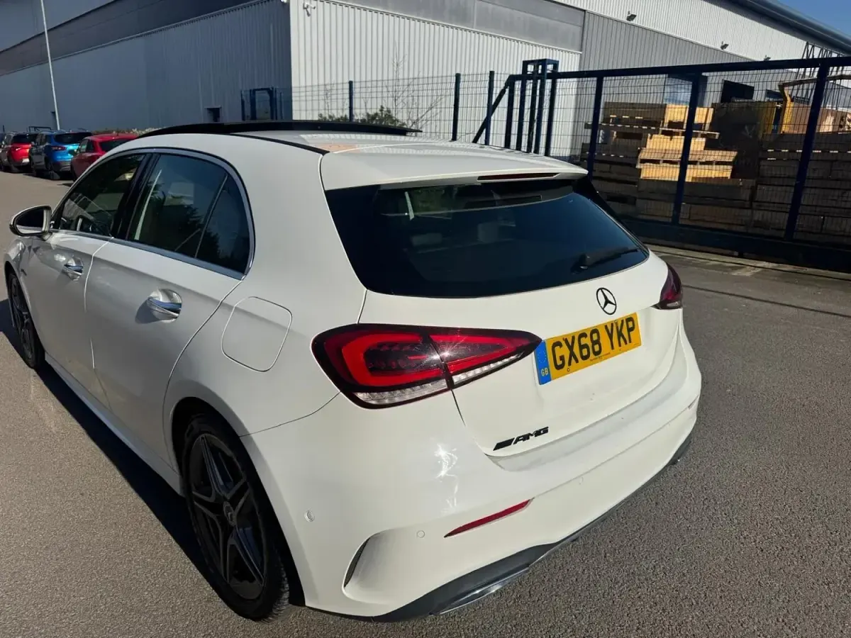 Begagnad Mercedes A180 AMG Line Premium Plus 116 HK (85 kW) 2018 Vit Halvkombi