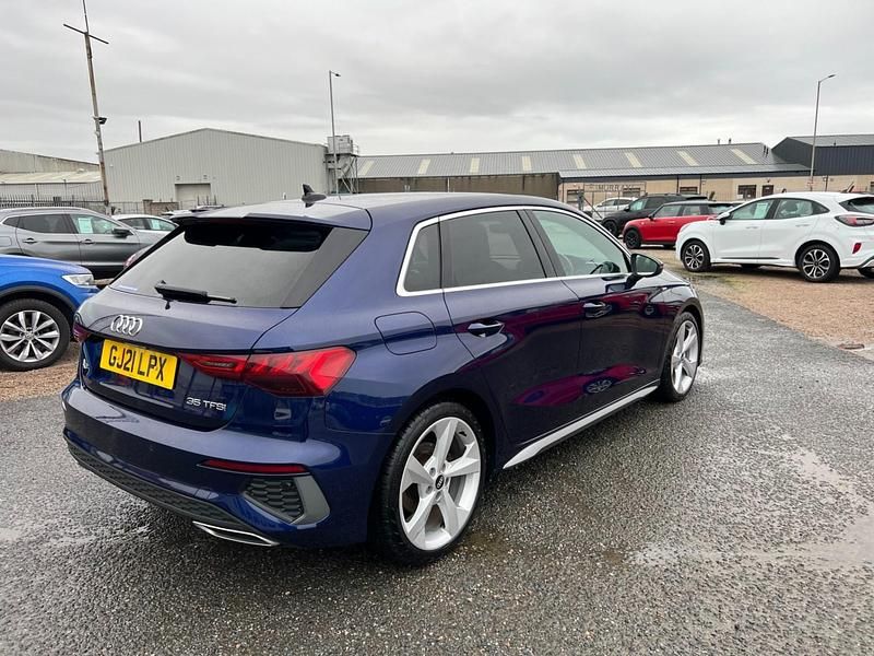 Used Audi A3 S-Line 150 HP (110 kW) 2021 Blue Hatchback