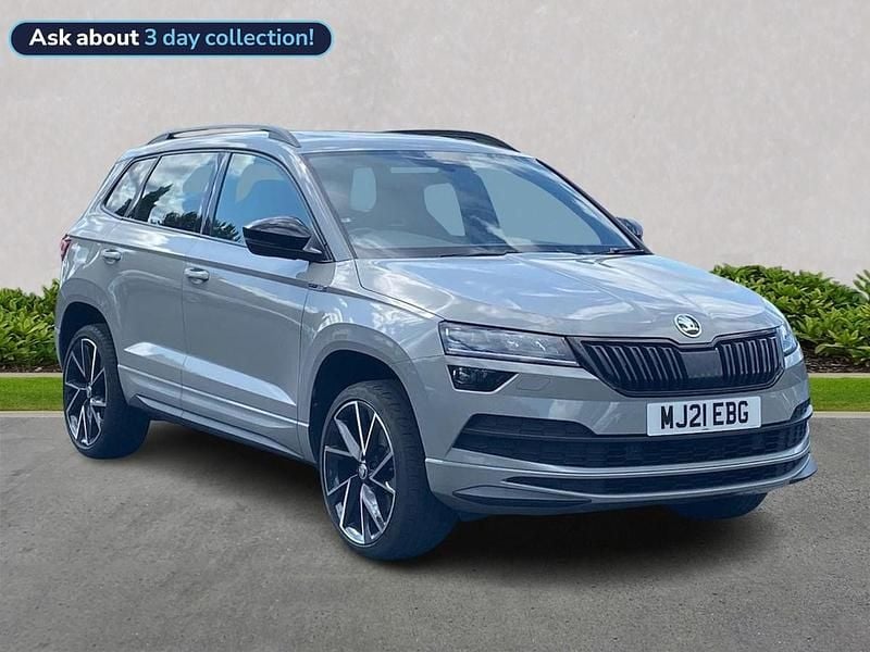 Grey Used 2021 Skoda Karoq SportLine SUV | £18,980 (Good price) - Image 1/4