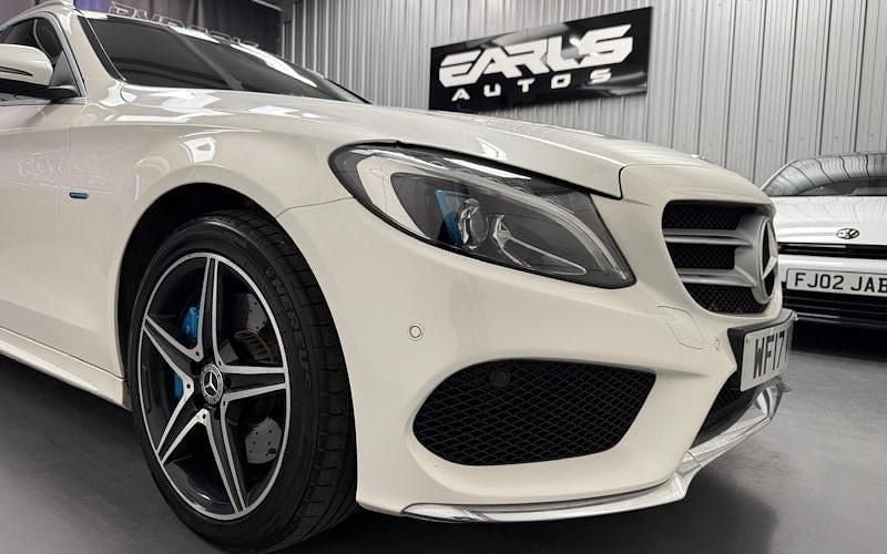 Used Mercedes C350e AMG line 294 HP (216 kW) 2017 White Estate