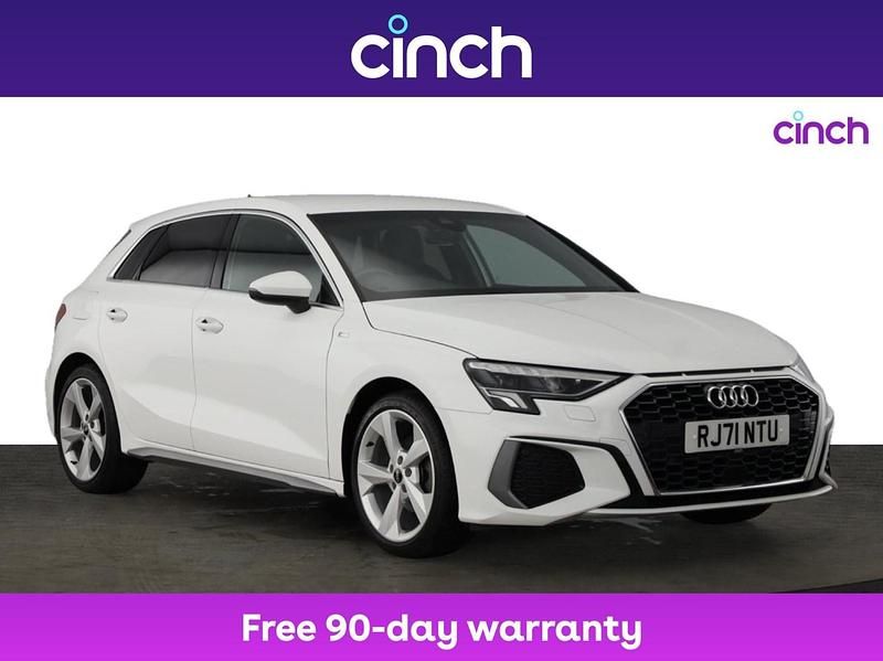 White Used 2022 Audi A3 S-Line Hatchback | £20,199 (Fair price) - Image 1/3