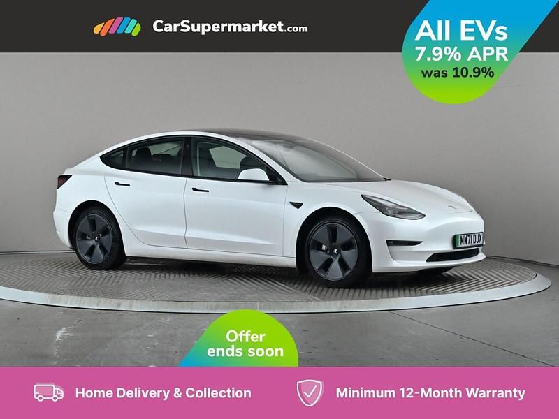 White Used 2021 Tesla Model 3 Long Range Sedan | £19,197 (Fair price) - Image 1/4