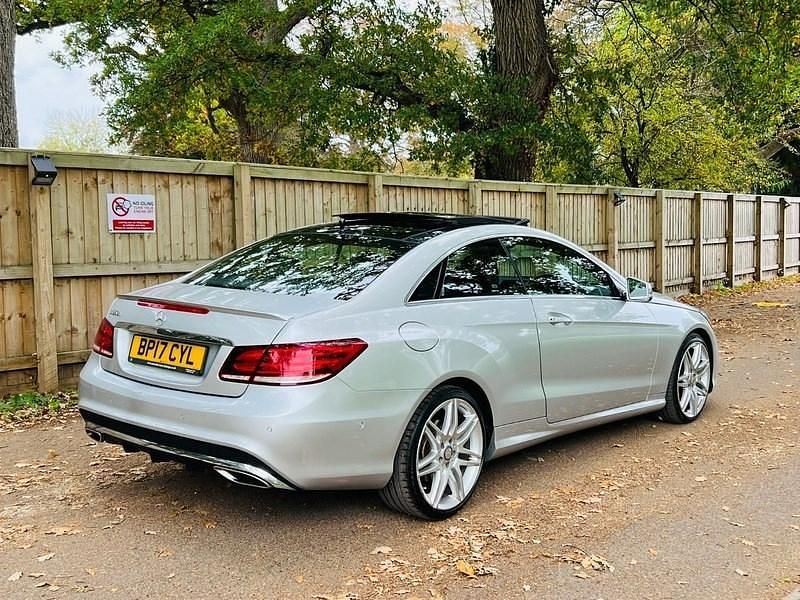 Used Mercedes E350 AMG line 258 HP (189 kW) 2017 Silver Coupe