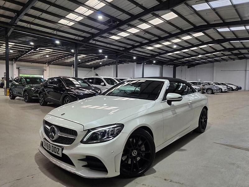 Used Mercedes C300 AMG line 258 HP (189 kW) 2019 White Cabriolet
