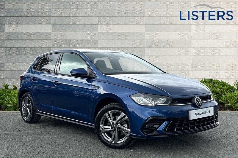 Reef blue Used 2024 VW Polo R-line Hatchback | £21,290 (Fair price) - Image 1/4