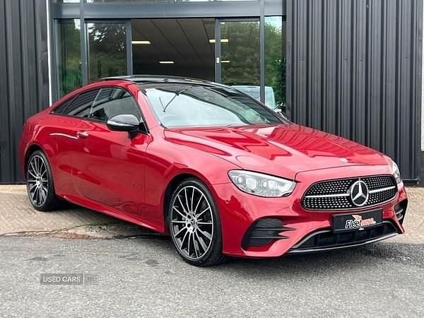 Red Used 2023 Mercedes E300 AMG line Coupe | £36,995 (Fair price) - Image 1/4
