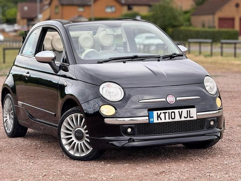 Black Used 2010 Fiat 500C Lounge Cabriolet | £3,997 (Fair price) - Image 1/4