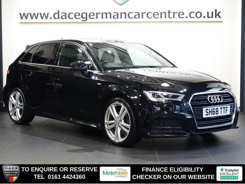 Black Used 2018 Audi A3 Sportback S-Line Hatchback | £10,240 (Fair price) - Image 1/4