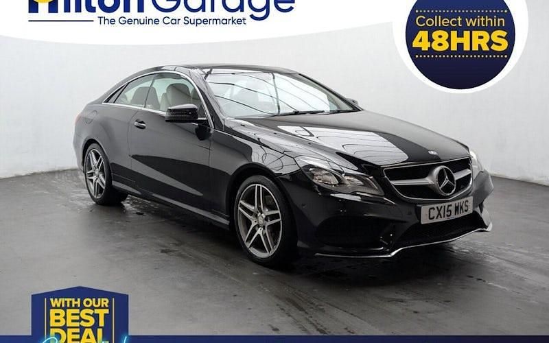 Used Mercedes E200 AMG line 184 HP (135 kW) 2015 Black Coupe