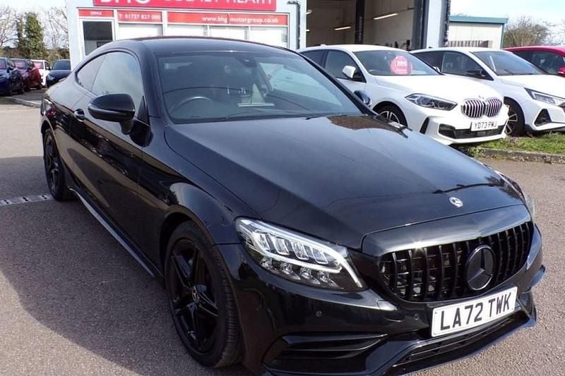 Used Mercedes C200 AMG line 184 HP (135 kW) 2023 Black Coupe