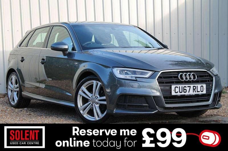 Grey Used 2017 Audi A3 S-Line Hatchback | £12,490 (Fair price) - Image 1/3