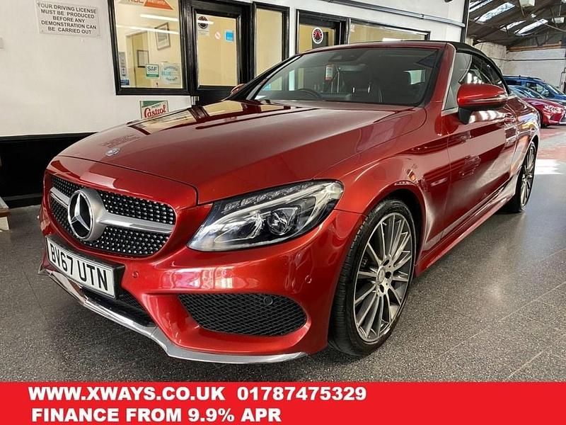 Red Used 2017 Mercedes C220 AMG Line Premium Plus Cabriolet | £17,995 (A bit pricey) - Image 1/3