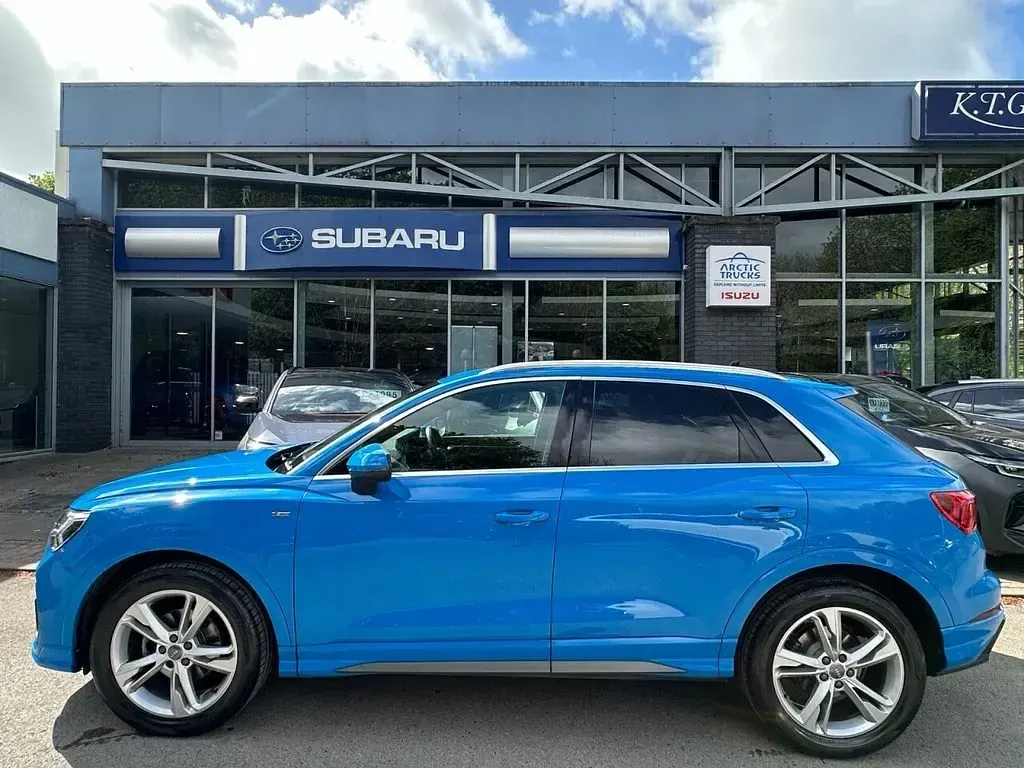 Begagnad Audi Q3 S-Line 150 HK (110 kW) 2020 Blå SUV
