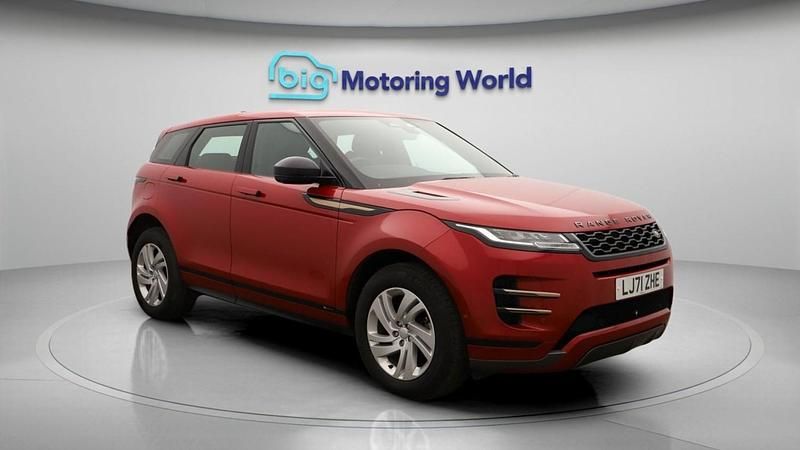 Red Used 2021 Land Rover Range Rover evoque R-Dynamic Estate | £18,300 (Good price) - Image 1/4