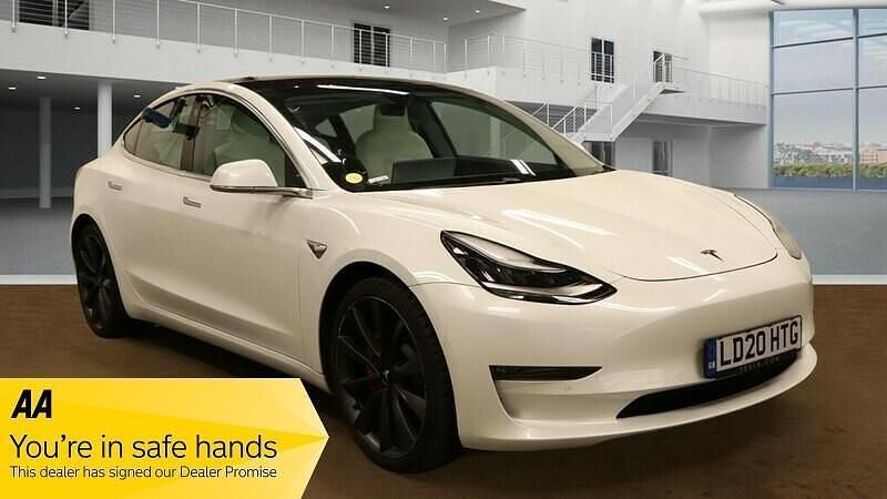 White Used 2020 Tesla Model 3 Performance Sedan | £19,995 (Good price) - Image 1/3