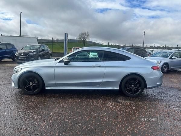 Used Mercedes C220 AMG line 170 HP (125 kW) 2017 Silver Coupe