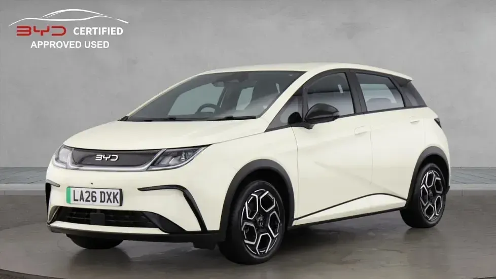 New BYD Dolphin Boost 130 kW (177 HP) 2026 White Hatchback