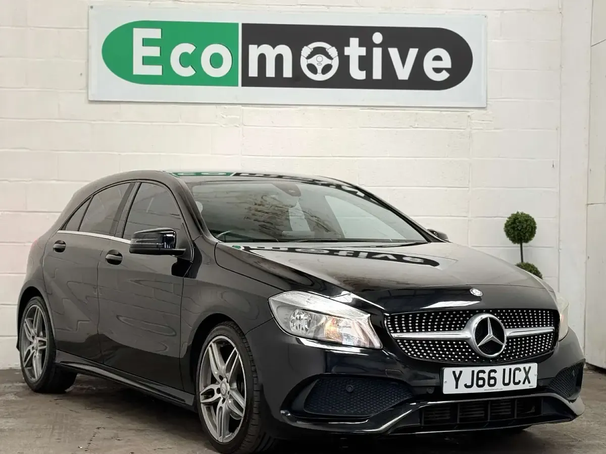 Used Mercedes A200 AMG line 136 HP (100 kW) 2016 Black Hatchback