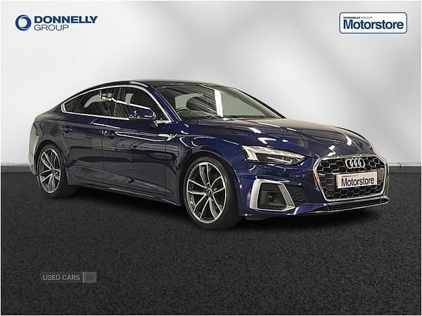 Blue Used 2021 Audi A5 S-Line Hatchback | £23,990 (Fair price) - Image 1/4