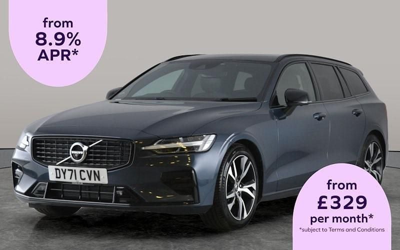 Blue Used 2021 Volvo V60 R-Design Estate | £21,336 (Fair price) - Image 1/3