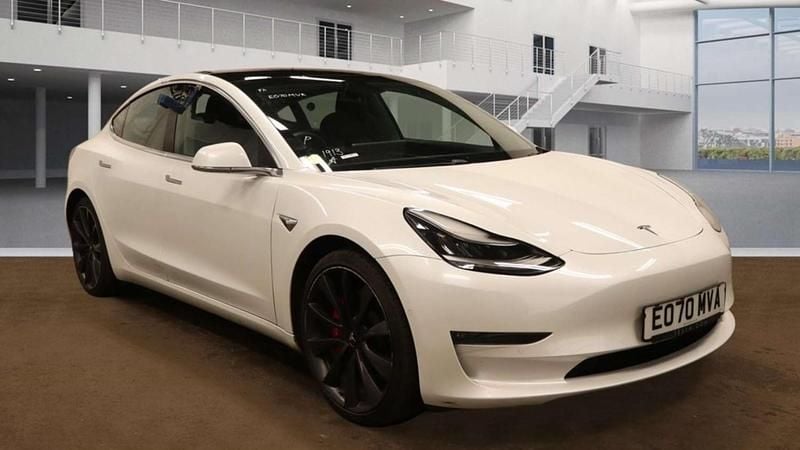 Used Tesla Model 3 Performance 461 kW (627 HP) 2020 White Sedan