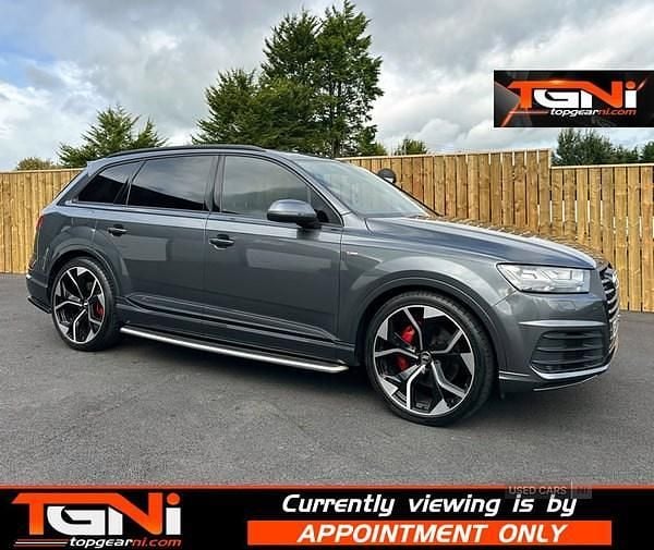 Grey Used 2018 Audi Q7 S-Line SUV | £23,895 (Expensive) - Image 1/3