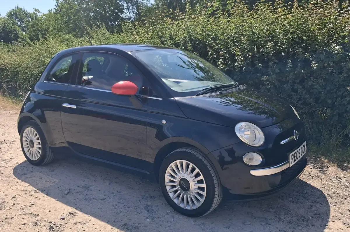 Used Fiat 500 Lounge 69 HP (50 kW) 2009 Black Cabriolet