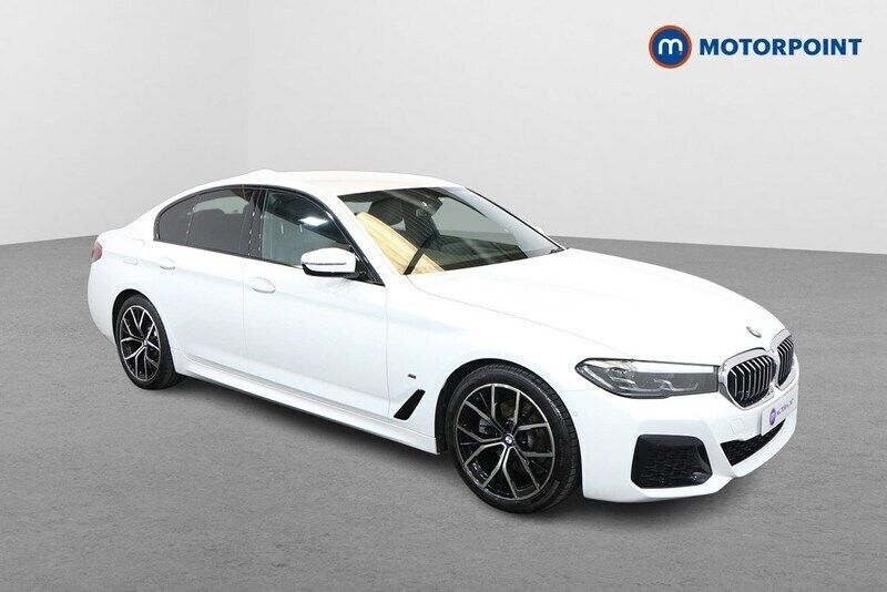 White Used 2022 BMW 520 M Sport Sedan | £28,599 (Fair price) - Image 1/4