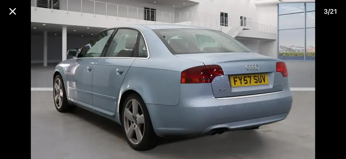 Used Audi A4 S-Line 2007 Blue Sedan
