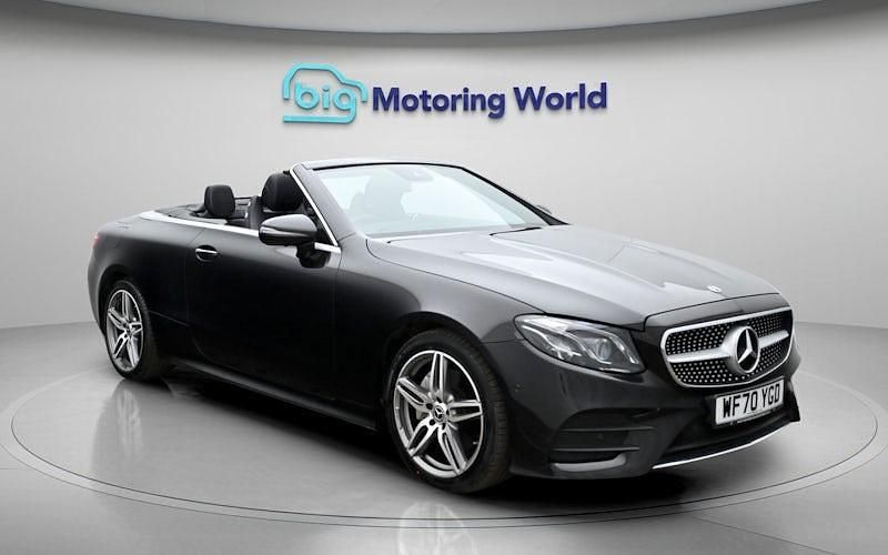 Used Mercedes E220 AMG line 194 HP (142 kW) 2020 Black Cabriolet