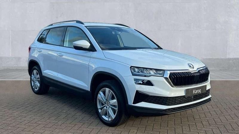 Moon white metallic Used 2024 Skoda Karoq SE Drive SUV | £22,790 (Fair price) - Image 1/4