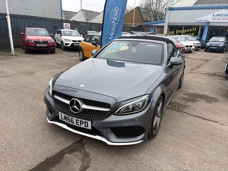 Used Mercedes C220 AMG line 170 HP (125 kW) 2016 Grey Cabriolet