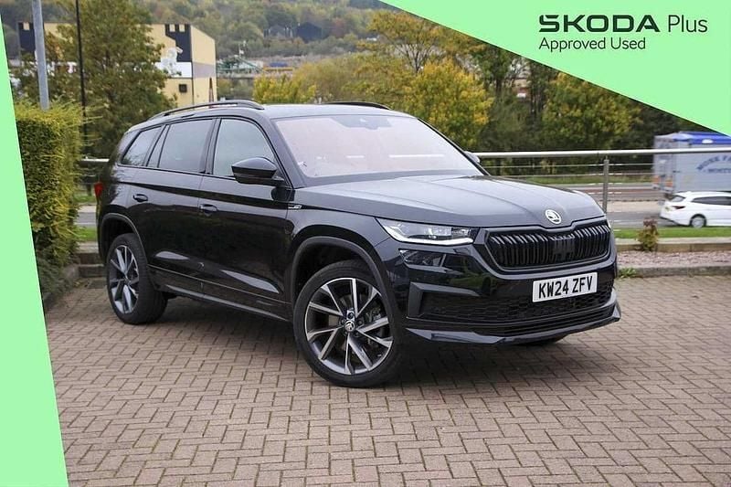 Black magic pearl effect Used 2024 Skoda Kodiaq SportLine SUV | £37,995 (A bit pricey) - Image 1/4