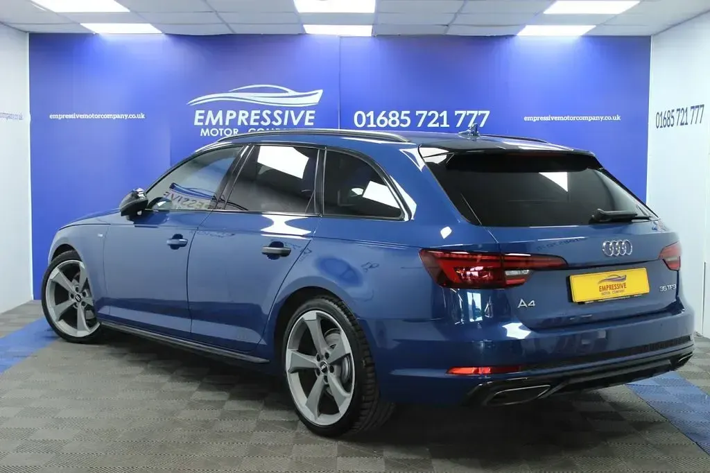 Used Audi A4 Black Edition 150 HP (110 kW) 2019 Blue Estate