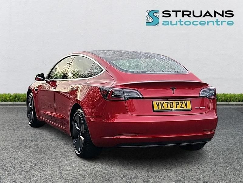 Used Tesla Model 3 Long Range AWD 366 kW (498 HP) 2020 Red Sedan