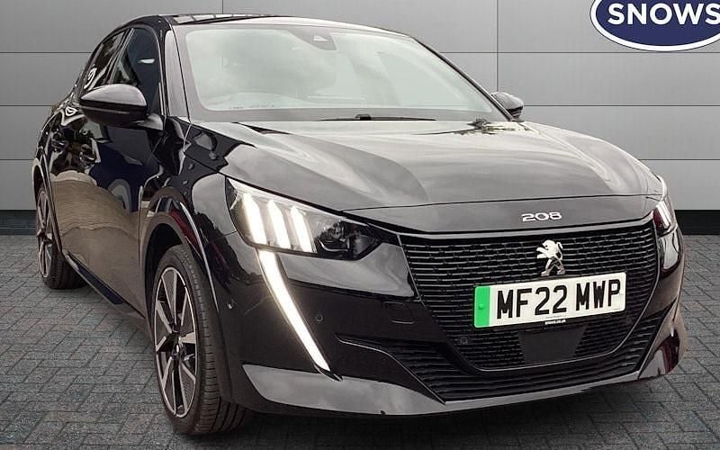 Black Used 2022 Peugeot e-208 Premium Hatchback | £14,891 (Fair price) - Image 1/4