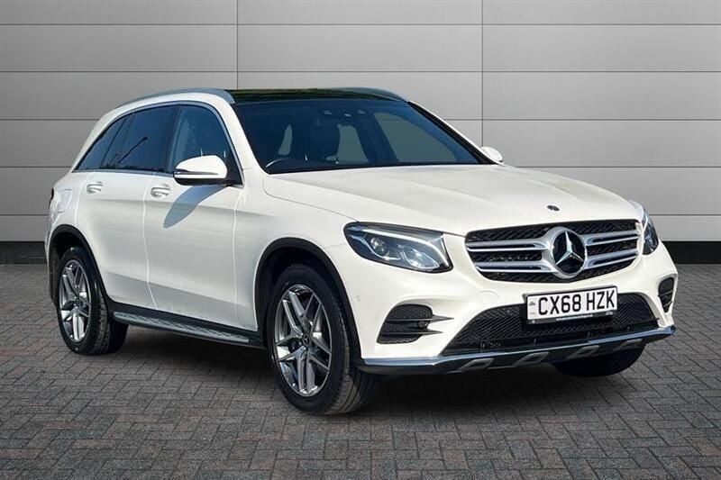 Polar white Used 2018 Mercedes GLC220 AMG Line Premium Estate | £21,430 (A bit pricey) - Image 1/4