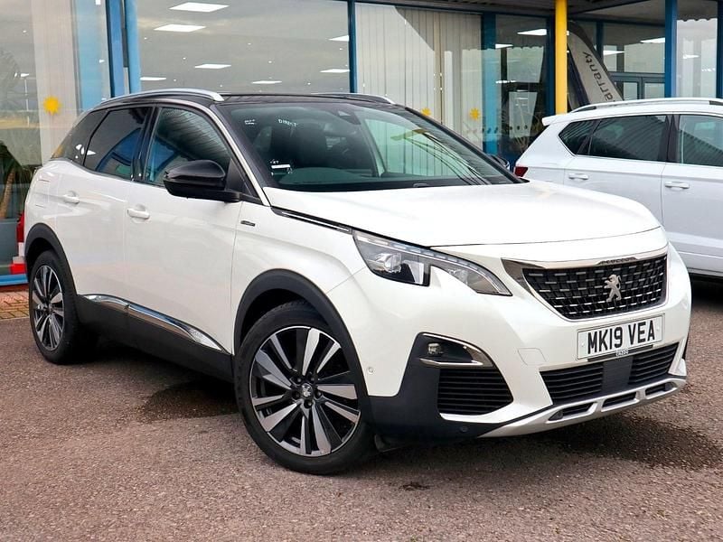 Pearlescent white Used 2019 Peugeot 3008 GT-line SUV | £12,989 (Good price) - Image 1/4
