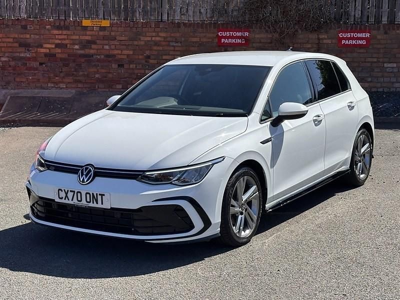 White Used 2020 VW Golf VIII R-line Hatchback | £19,600 (Fair price) - Image 1/4