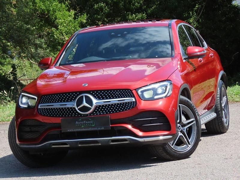 Red Used 2019 Mercedes GLC300 AMG line Coupe | £27,994 (Fair price) - Image 1/4