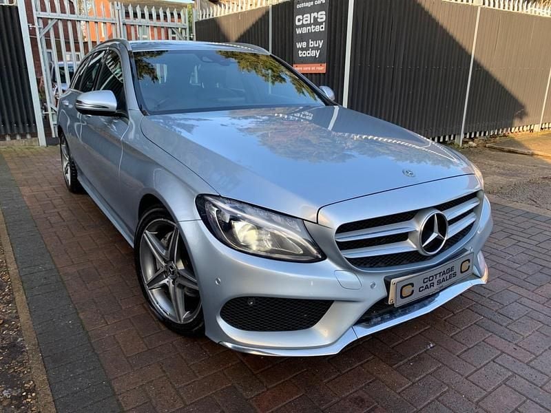 Used Mercedes C220 AMG line 170 HP (125 kW) 2017 Silver Estate