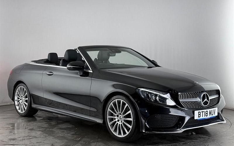 Used Mercedes C300 AMG Line Premium Plus 245 HP (180 kW) 2018 Black Cabriolet