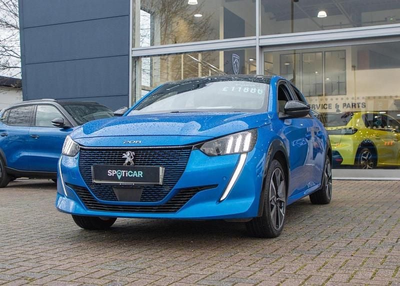 Used Peugeot e-208 GT 98 kW (134 HP) 2021 Blue Hatchback