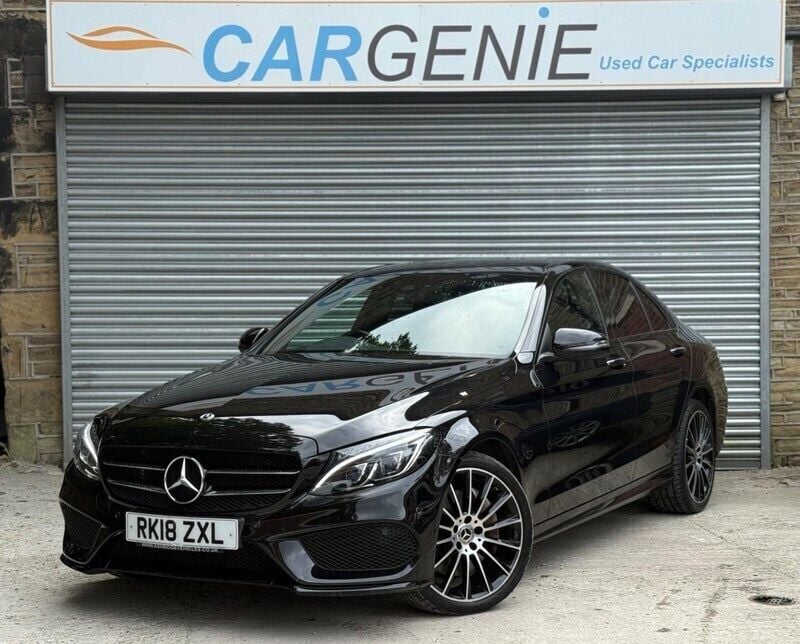 Black Used 2018 Mercedes C250 AMG line Sedan | £15,495 (Fair price) - Image 1/4
