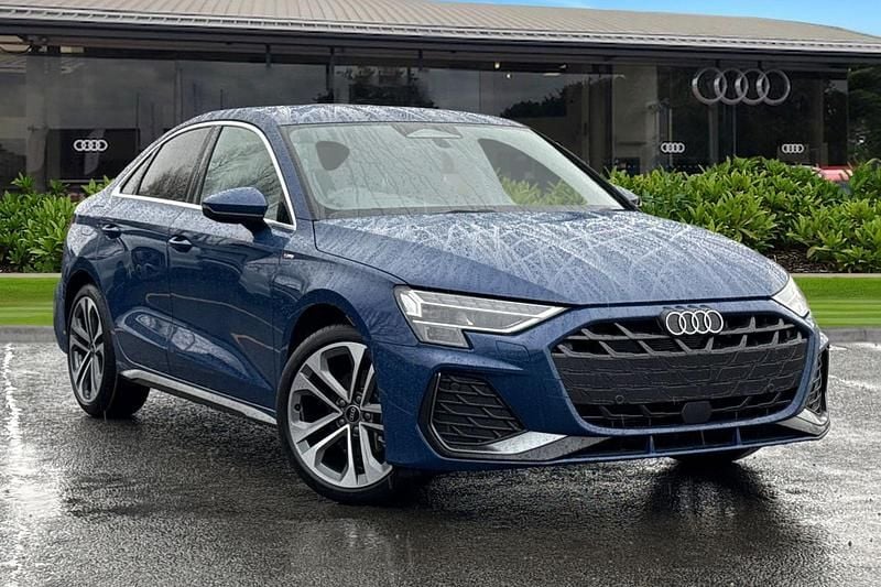 New Audi A3 S-Line 2026 Blue Sedan