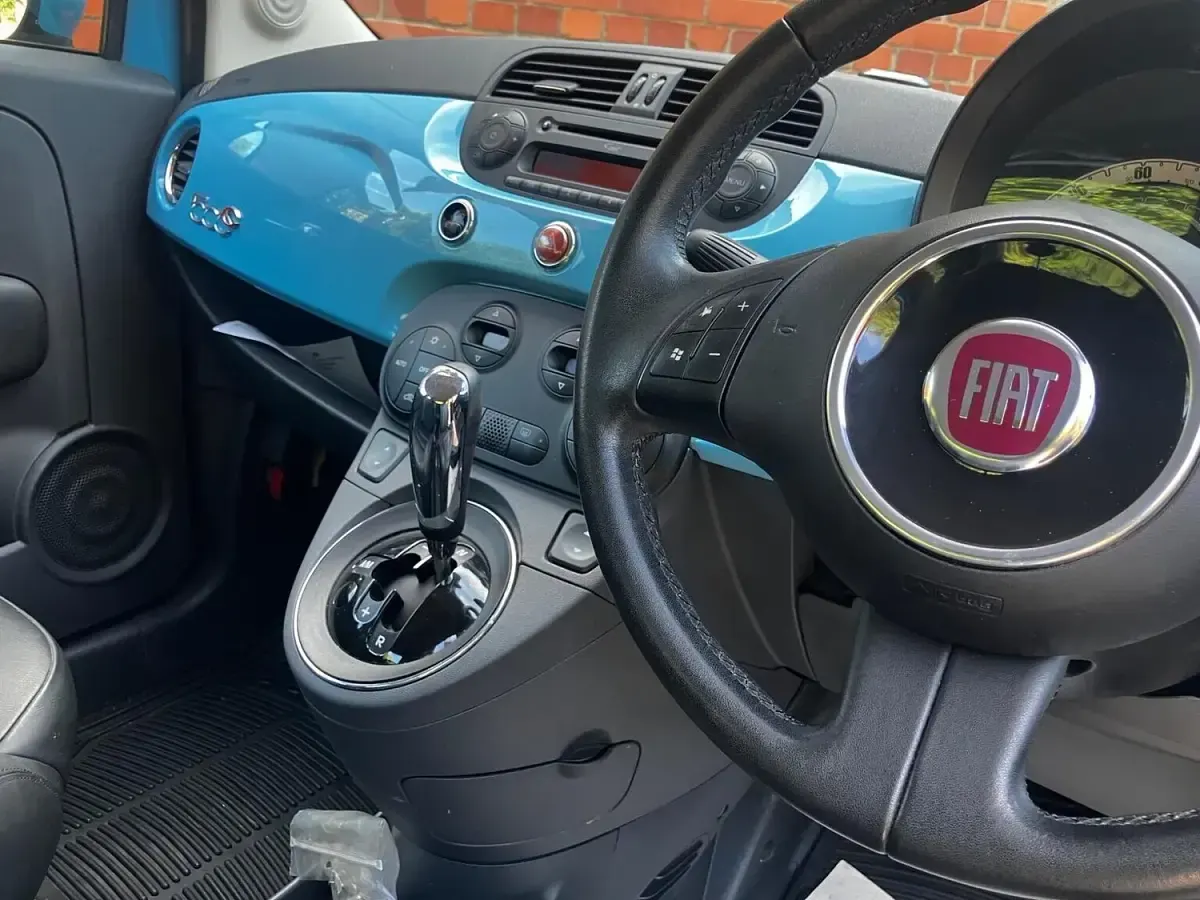 Used Fiat 500 Lounge 85 HP (62 kW) 2012 Blue Cabriolet