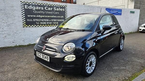 Black Used 2017 Fiat 500 Pop Star Hatchback | £5,795 (Fair price) - Image 1/4