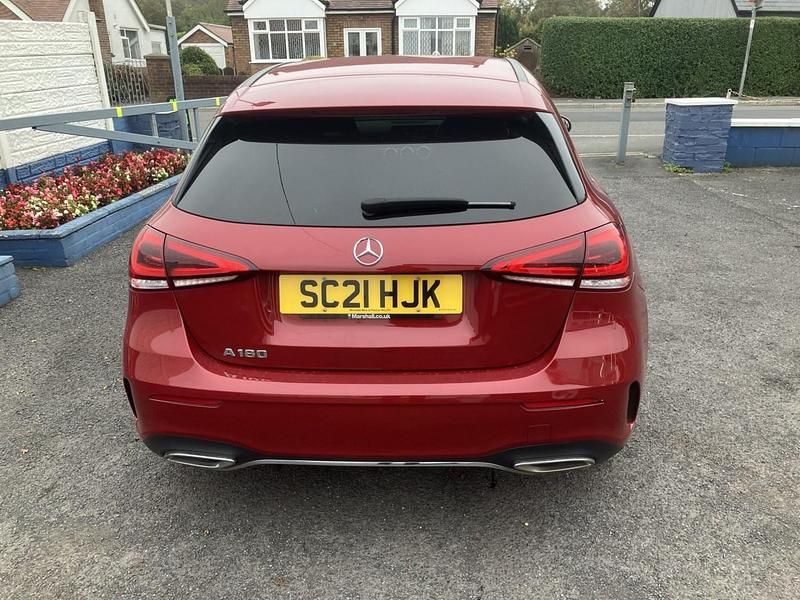 Used Mercedes A180 AMG line 136 HP (100 kW) 2021 Red Hatchback